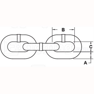 number-three-stainless-straight-link-chain-specification-diagram
