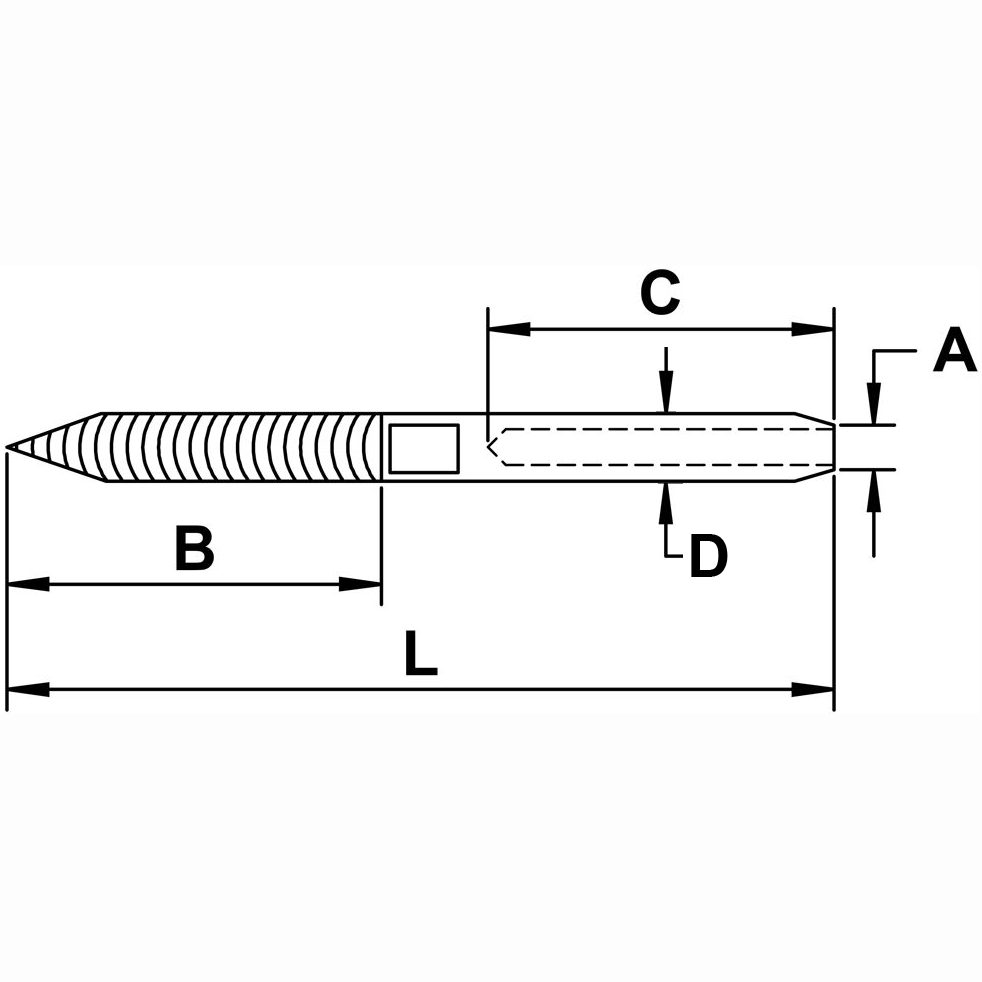 three-sixteenths-inch-stainless-hand-swage-lag-stud-specification-diagram