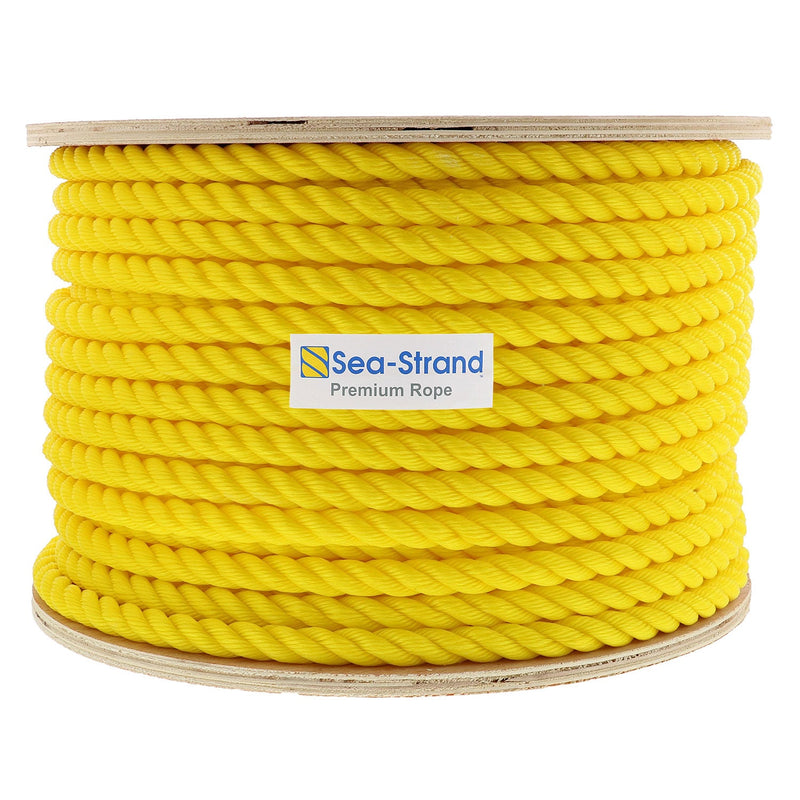 3/4”x 300' Reel, Yellow, 3-Strand Polypropylene Rope